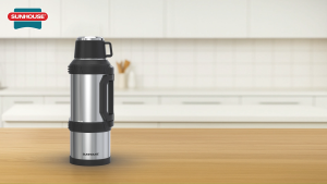 Phích giữ nhiệt đa năng 3.6L inox 304 Sunhouse KS-TH3600VI - Inox 304 an toàn - Giữ nhiệt 10-12h - Quai xách gấp tiện lợi