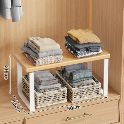 TIJU | Solid Wood Storage Shelf Partition Cabinet Organizer Rack for Shoe Cabinet Wardrobe Interior Storage Division Board