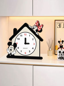 Mickey Desktop Bedroom Clock Decoration Creative TV Cabinet Bedside Decoration Desktop Painting Small Clock Alarm Clock