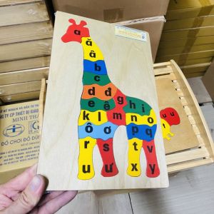 Đồ chơi tranh ghép hình các con vật học chữhọc số gỗ cao cấp tranh ghép gỗ thông minh giáo dục cho bé