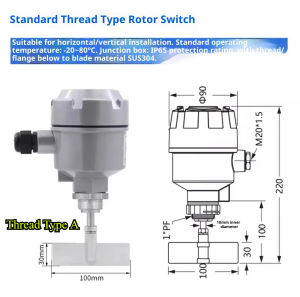 XMSJ | Industrial Rotary Level Switch 24V/220V Stainless Steel Paddle Dustproof Point Sensor for Bulk Solids Detection 