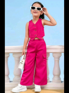 NICOLENew Hot Trend Best Seller V neck Chaleco Vest and Cargo Pants Terno Set - ages from 4 to 12 ages - classy and elegant - timeless classic - timeless piece - casual office or party - classic piece - super kapal ng tela - hindi kayo magsisi Our a