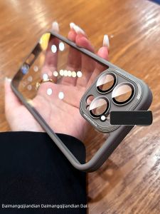 Ốp lưng điện thoại DAIMANG cho iPhone 15 Pro 15 Pro Max kim loại trong suốt chống ố vàng