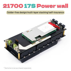 17S 60V 71.4V 13*21700 Battery Power Wall 21700 Lithium Box Holder Storage Case BMS 45A Balance Chargeing Board Power Bank DIY 21700 battery box battery pack 17-series solderless battery box 60V battery pack protection board  DIY UPS Power compartment