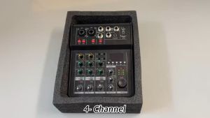 4-channel professional audio mixer 99 bit DSP Bluetooth reverb stage computer live streaming USB mini mixer DJ
