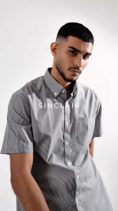Casella Kemeja Pria Lengan Pendek Sinclair Stripe Design