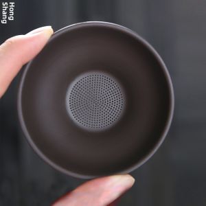 Yixing Purple Clay Tea Strainer Ceramic Integrated Inner Vessel Public Cup High End Tea Separator Tray Tea Pouring Accessories