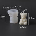 3d Cute Cartoon Bear Silicone Candle Mold Resin Gypsum Ice Cube Baking Mold Bedroom Decor Birthday Party Gifts Wedding Souvenirs. 