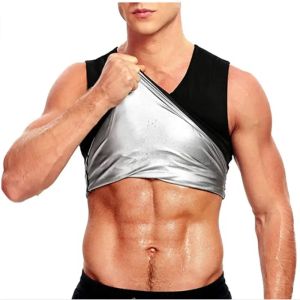 Vensslim Áo Sơ Mi Xông Hơi Nam Áo Tập Gym Giảm Mỡ Bụng Áo Tập Gym Không Tay Áo Tập Thể Dục Hàng Đầu Để Giảm Cân