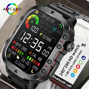 2024 New Outdoor Smart Watch Men 1.96" Screen 3ATM Waterproof Watches Bluetooth Call Ai Voice Sport Smartwatch For Android IOS