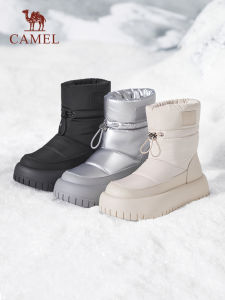 Lạc Đà Bốt đi tuyết mùa đông nữ đế dày lông cừu ấm áp chống thấm nước Bốt đi dạo