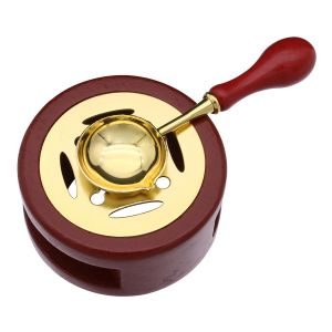 1 Bộ Bộ Dụng Cụ Làm Nóng Con Dấu Bằng Gỗ Kèm Thìa Nấu Chảy Hạt Cho Dụng Cụ Lò Nung Chảy Hạt - Bộ Tem Cưới