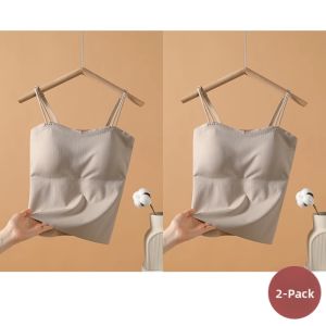 ZISU | Aesthetic Back Camisole with Pads Seamless IcySilk Innerwear