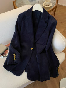 PAIBOLI | High-end Deep Blue Short Fitting and Slimming Suit Outfit