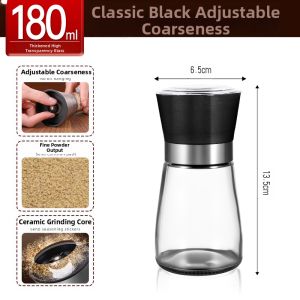 MENGCHUANG | Manual Pepper Salt Grinder  Black and White Pepper Grinder