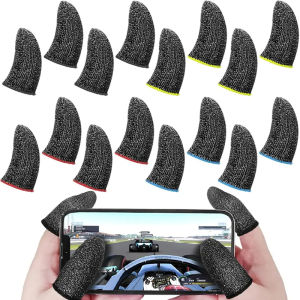 20pair 40pcs Fingertips For Game PUBG Mobile Anti Slip Finger Glove Game Controller Finger Sleeve For Touch Screen Mobile Gaming