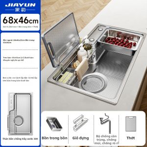 JIAYUN | Chậu Rửa Bếp Gia Đình Phong Cách Nhật Bản SUS304