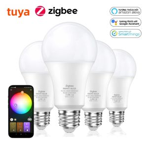 COOLO Zigbee 3.0 Bóng Đèn LED E27 15W RGB+WW+CW Tuya Nhà Thông Minh Tương Thích Với Alexa Google Trợ Lý Đèn Phòng Khách