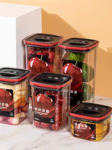 พลาสติกเกรดอาหารปิดผนึก Jar ห้องครัวสินค้าแห้งคอนเทนเนอร์ Grain เครื่องเทศ Bean กล่องเก็บทนทาน Airtight Pantry Bin