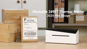 Phomemo 249BT Bluetooth Shipping Label Printer Inkless A6 Thermal Waybill Printer Great For BarcodeQRAddressLogoAWB Sticker