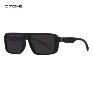 OTOHE แว่นกันแดดย้อนยุคของผู้ชายแว่นกันแดดทรงสี่เหลี่ยมแฟชั่นแว่นกันแดดขับรถแว่นกันแดด UV 400 ยางยืดออกแบบแว่นตากันแดดวิสัยทัศน์สะอาดขี่จักรยานแว่นตาวิ่ง