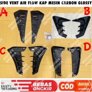 Side Air Flow Scoop Carbon Mobil Univesal Avanza Xenia Calya Kijang Brv Mobilio Sigra Veloz Xpander Innova Fortuner Pajero
