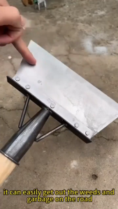 พลั่วถอนอเนกประสงค์สำหรับ sekop Taman กลางแจ้งพลั่วขุดดินทำจากเหล็กแมงกานีสแบบแบนเครื่องมือในฟาร์มกำจัดวัชพืช  มีดถางหญ้า กำจัดวัชพืช เหนียว หนา คม ตัดหญ้า