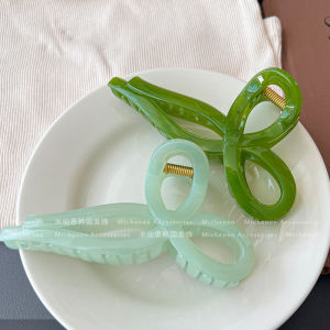 Elegant Large Size Candy Colored Shark Clamp Hair Clip Sweet Stylish Hair Accessories Fresh out Fashionable Hair Grips