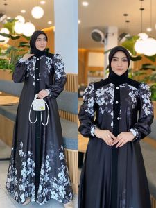 gamis terbaru simpel zakiya dress chic elegna kekinian 2025