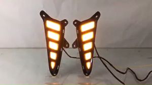 SNCN 2ชิ้น12V รถ DRL LED Daylights สำหรับ Toyota C-HR CHR 2017 2018 2019สีเหลืองสัญญาณไฟเลี้ยวเลี้ยวกลางวันไฟตัดหมอกอัตโนมัติ12V