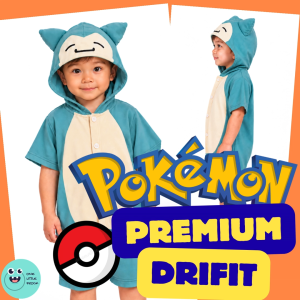 [SG INSTOCK] Premium Drifit Snorlax Pokemon Onesie Costume Pyjamas Pjs for Childrens Day Kids Storybook Character
