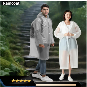 Rain Ponchos For Adults Pouch For Hiking Portable Poncho Raincoat Emergency Anti-Rain Coat With Hood For Men Women Raincoat