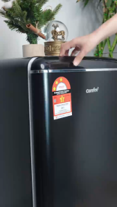 Comfee RCD93BL1MY(E) Compact Retro Mini Fridge 110L with Adjustable Thermostat Low Noise Energy-Saving Chiller Compartment