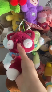 Dudu Cat Plush Keychain Cute Kitten Dodo Bag Accessory Cat Charm Plushie Long Tail Bell