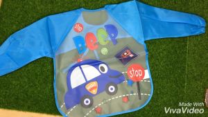 [iRojak] Waterproof Baby Bib Long Sleeve Feeding Bibs Apron Baby 宝宝围兜 Bib Makan Baby - BB06