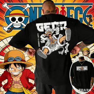 Bandai | 2026 Hot Japanes One Piece Cotton Luffy Tshirt Men Breathable Cotton TShirt Summer Women Men Oversize Cosplay Tshirt Men Clothes