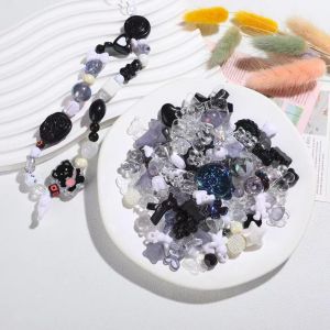 Chuỗi Hạt Acrylic Nhiều Màu Sắc Nhiều Màu Pha Trộn Làm Dây Đeo Điện Thoại Nguyên Liệu Hạt Rời Tự Làm Thủ Công Phụ Kiện May Mặc