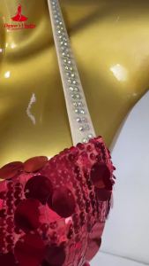 Bộ Trang Phục Múa Bụng Dành Cho Nữ Bộ Áo Ngực Đính Sequin Lớn Và Váy Dài Gợi Cảm 2 Chiếc Bộ Quần Áo Biểu Diễn Múa Phương Đông