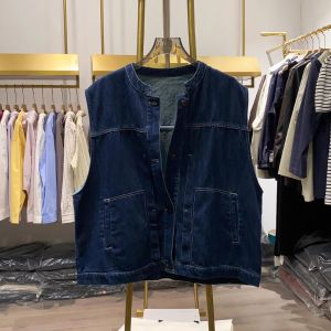 YEBO | Oversized Denim Vest Retro Style Summer