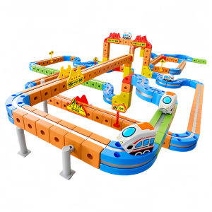 BABYSHOME | Magnetic Rail Car Toy Assembly