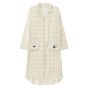 Áo ngủ nữ MiiOW làm bằng vải lụa băng dài tay mỏng mặc ngoài được