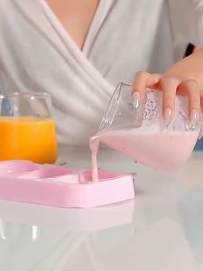 แม่พิมพ์ซิลิโคนทำไอศครีมพร้อมฝาปิดแม่พิมพ์ไอศกรีมแท่งโฮมเมดแบบเครื่องทำไอศครีมแท่ง