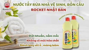 NƯỚC TẨY RỬA NHÀ VỆ SINH BỒN CẦU ROCKET NHẬT BẢN (HƯƠNG CHANH - CHAI 500ML)