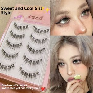 MENGJIESHANGPIN | Natural Looking Devilish Hot Girl Style Fake Eyelashes Cartoon Realistic Mixed Blood Thai Eyelashes Easy To Use For Any Skin Type