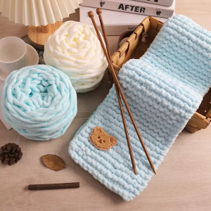 1 Cuộn Len Sợi Nhiều Màu Sắc 100g Chất Liệu Cotton Acrylic Mềm Mại Dùng Để Đan Móc Khăn Chăn Đồ Handmade