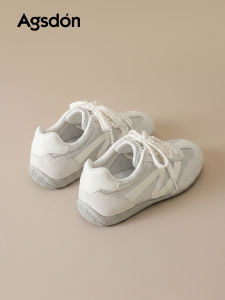 Agsdon | Ballet-style Thick Sole Height-increasing White Shoes