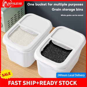 Royalstar Rice Bucket with Sliding Lid Dustproof Anti-insect Rice Storage Container Large Capacity Grain Storage Box