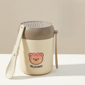 Portable Microwave Heating Milk Breakfast Cup for Students Children Office Workers Oats Porridge Cup Yogurt Cup with Lid And Spoon