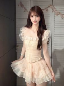 CHANGTONG | Tender Style Unique Outfit Dressy Set Short Skirt Top