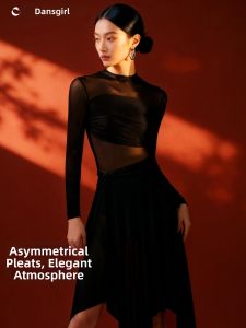 DAN’S GIRL | Ballet Training Suit Black Long Sleeve Mesh